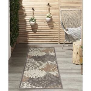 Nourison Aloha Floral Modern Indoor/Outdoor Area Rug in the 2' x 6